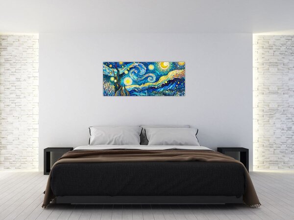 Slika – Mozaik zvjezdane noći (120x50 cm)