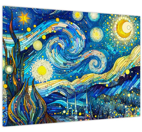 Slika – Mozaik zvjezdane noći (70x50 cm)