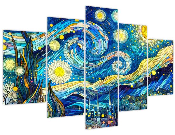 Slika – Mozaik zvjezdane noći (150x105 cm)