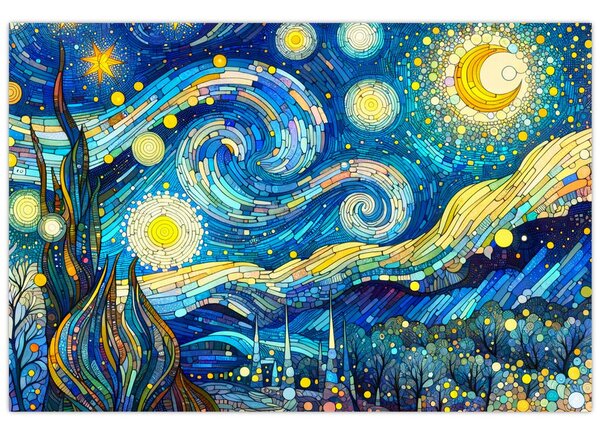 Slika – Mozaik zvjezdane noći (90x60 cm)