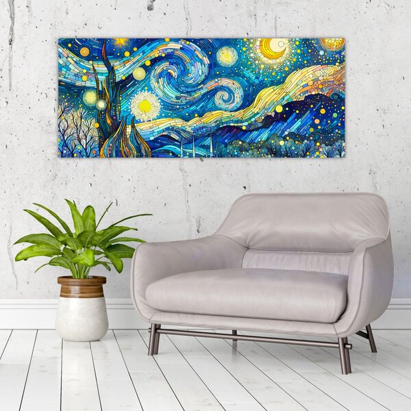 Slika – Mozaik zvjezdane noći (120x50 cm)
