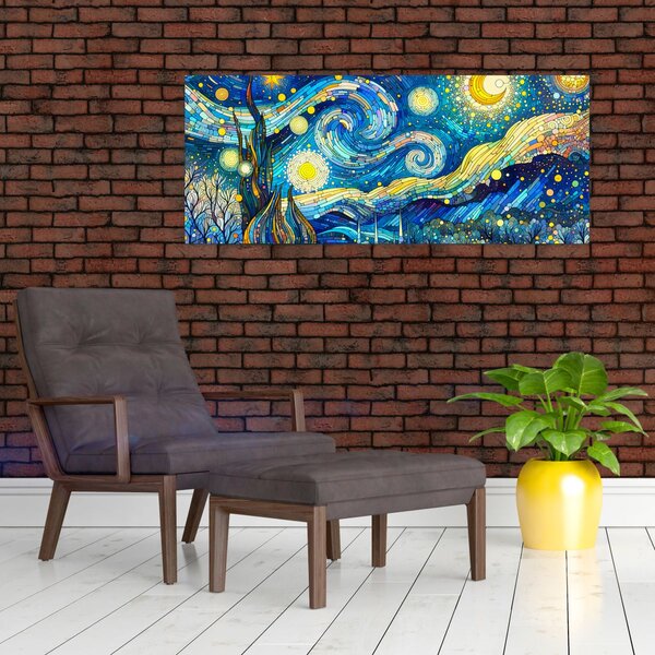 Slika – Mozaik zvjezdane noći (120x50 cm)