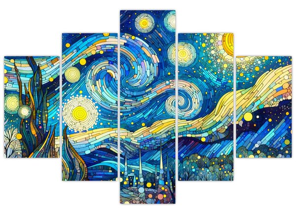 Slika – Mozaik zvjezdane noći (150x105 cm)