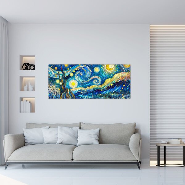 Slika – Mozaik zvjezdane noći (120x50 cm)
