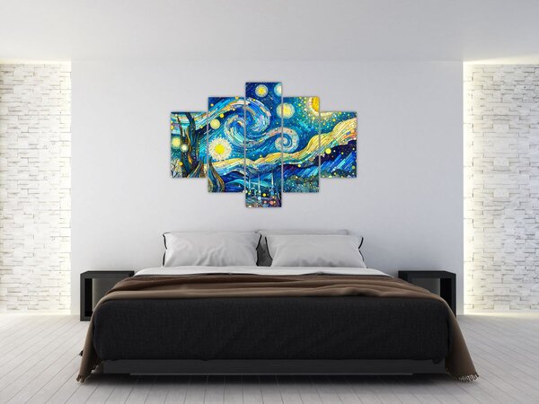Slika – Mozaik zvjezdane noći (150x105 cm)
