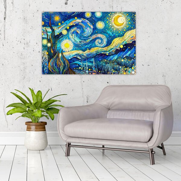 Slika – Mozaik zvjezdane noći (90x60 cm)