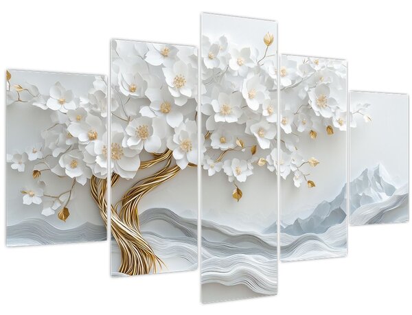 Slika – 3D elegantno drvo života (150x105 cm)