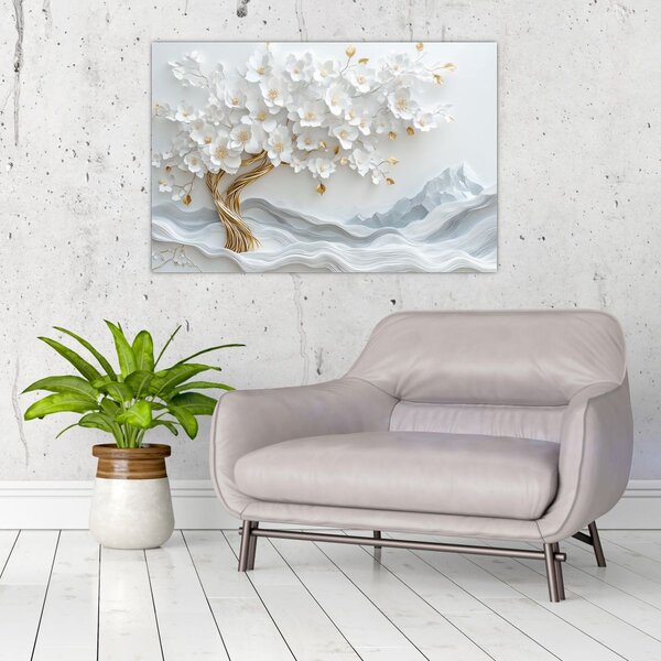 Slika – 3D elegantno drvo života (90x60 cm)