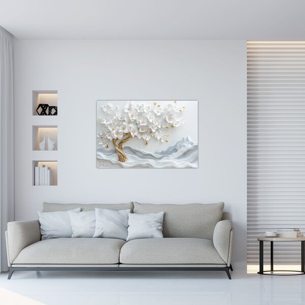 Slika – 3D elegantno drvo života (90x60 cm)
