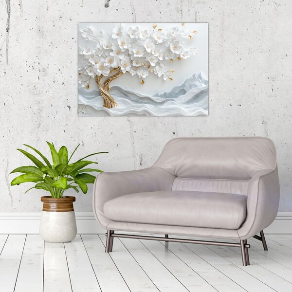 Slika – 3D elegantno drvo života (70x50 cm)