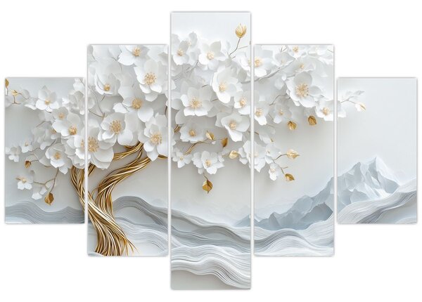 Slika – 3D elegantno drvo života (150x105 cm)
