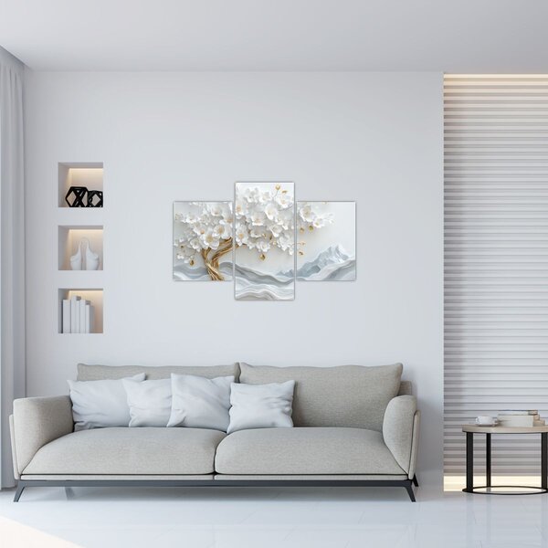 Slika – 3D elegantno drvo života (90x60 cm)