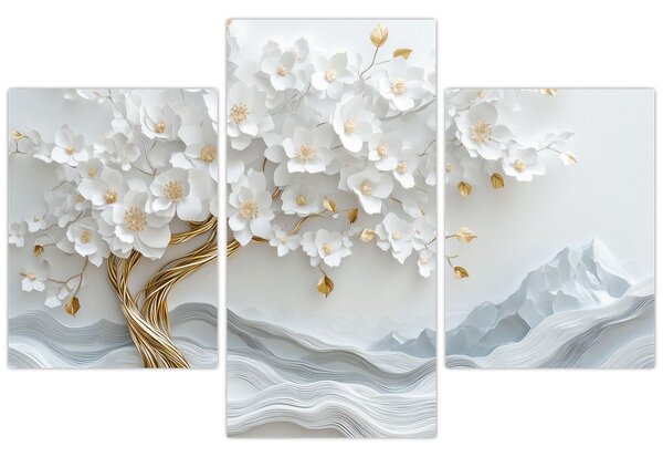 Slika – 3D elegantno drvo života (90x60 cm)