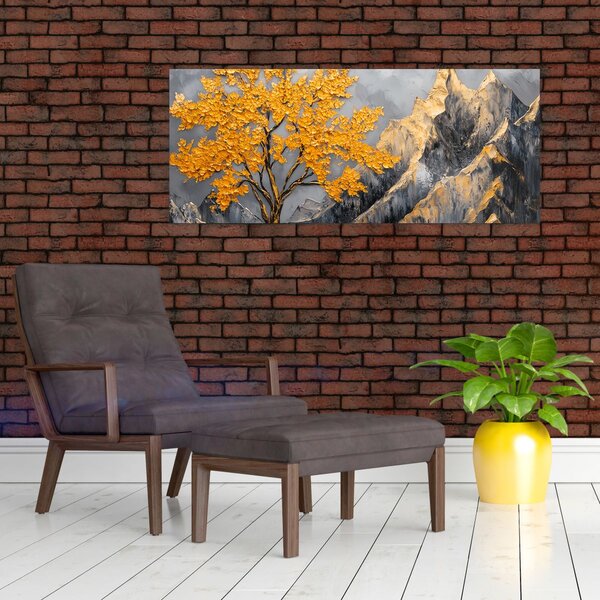 Slika – Zlatno drvo u planinama (120x50 cm)