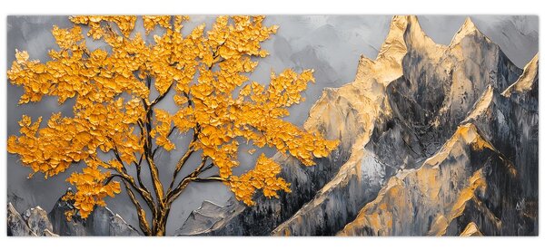 Slika – Zlatno drvo u planinama (120x50 cm)