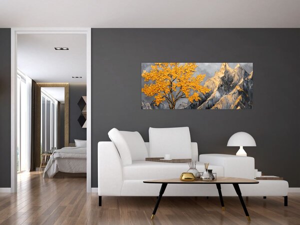 Slika – Zlatno drvo u planinama (120x50 cm)
