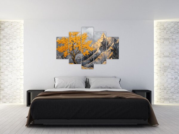 Slika – Zlatno drvo u planinama (150x105 cm)