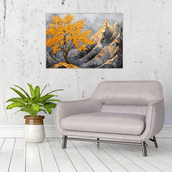 Slika – Zlatno drvo u planinama (70x50 cm)