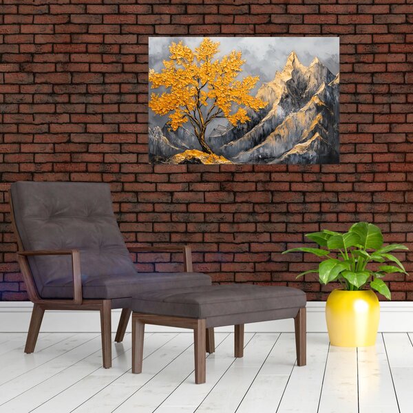 Slika – Zlatno drvo u planinama (90x60 cm)