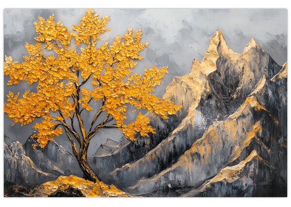 Slika – Zlatno drvo u planinama (90x60 cm)