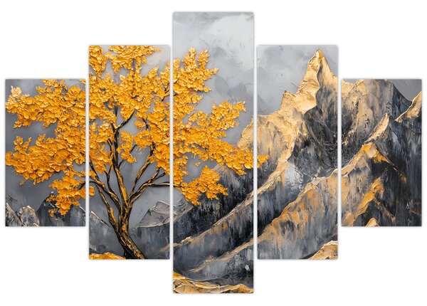 Slika – Zlatno drvo u planinama (150x105 cm)