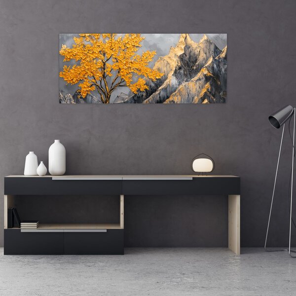 Slika – Zlatno drvo u planinama (120x50 cm)