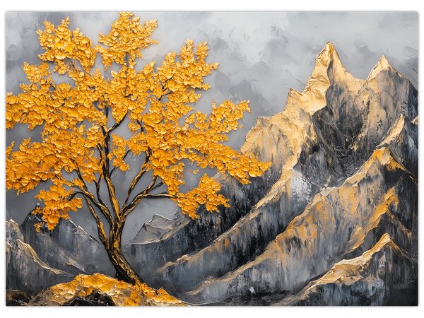 Slika – Zlatno drvo u planinama (70x50 cm)