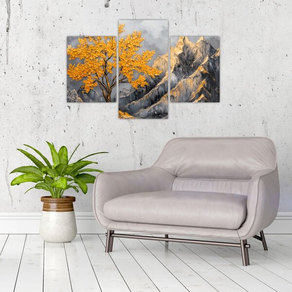 Slika – Zlatno drvo u planinama (90x60 cm)