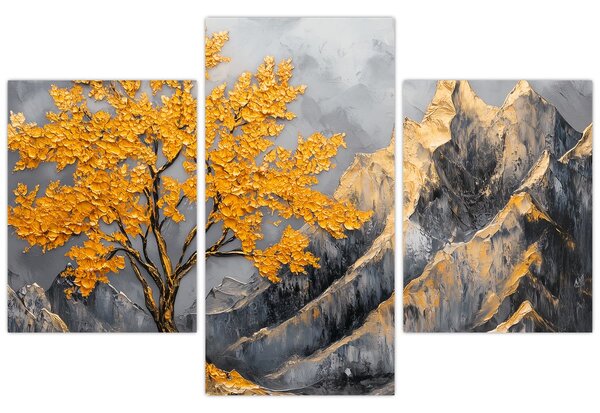 Slika – Zlatno drvo u planinama (90x60 cm)