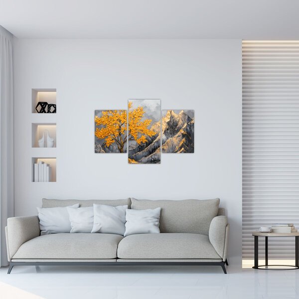 Slika – Zlatno drvo u planinama (90x60 cm)