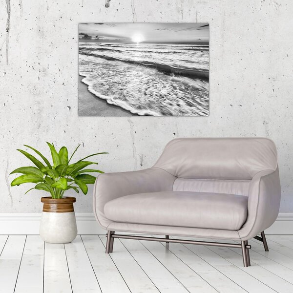 Slika - Zalazak sunca uz more (70x50 cm)