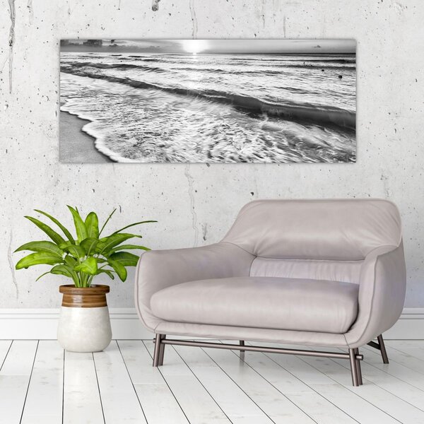 Slika - Zalazak sunca uz more (120x50 cm)