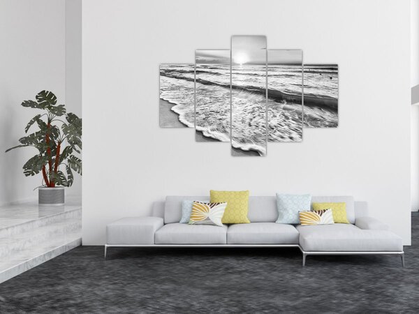 Slika - Zalazak sunca uz more (150x105 cm)