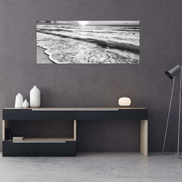 Slika - Zalazak sunca uz more (120x50 cm)