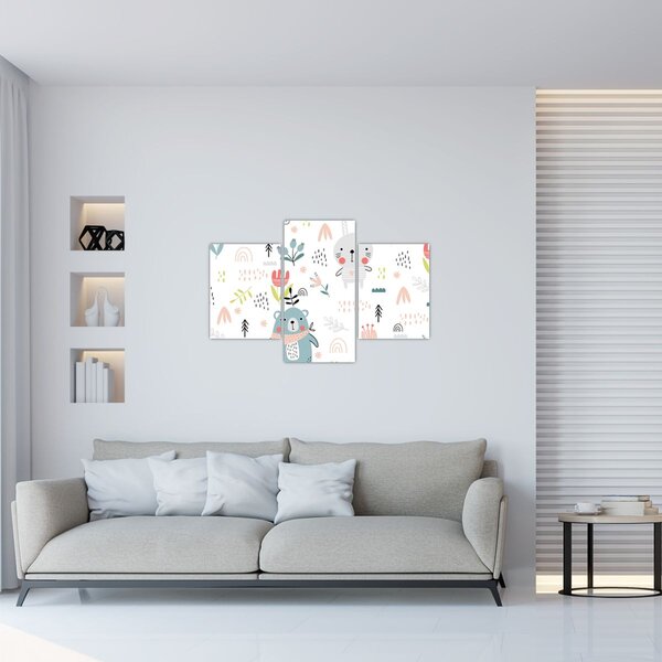 Slika - Životinje na livadi (90x60 cm)