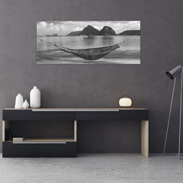 Slika - Viseća mreža na plaži (120x50 cm)