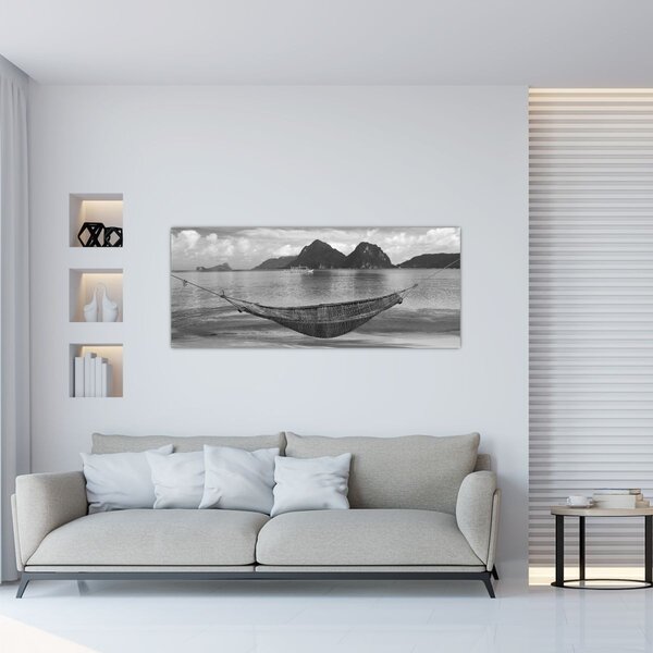 Slika - Viseća mreža na plaži (120x50 cm)