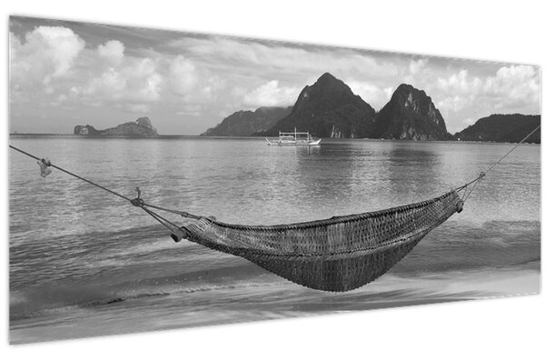 Slika - Viseća mreža na plaži (120x50 cm)