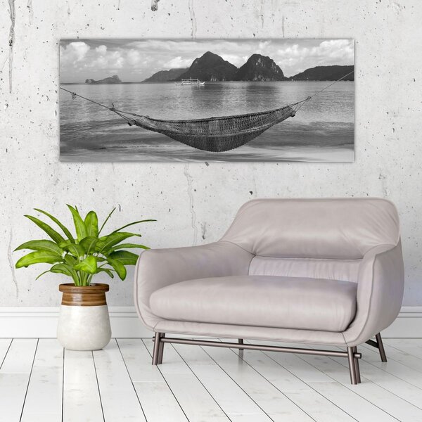 Slika - Viseća mreža na plaži (120x50 cm)