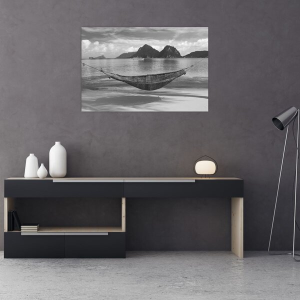 Slika - Viseća mreža na plaži (90x60 cm)