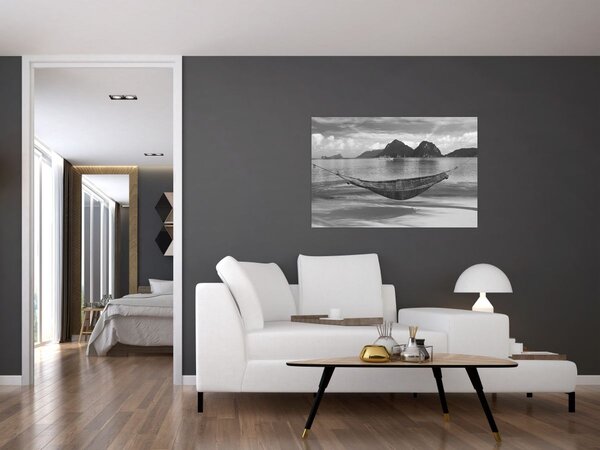 Slika - Viseća mreža na plaži (90x60 cm)