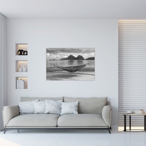 Slika - Viseća mreža na plaži (90x60 cm)