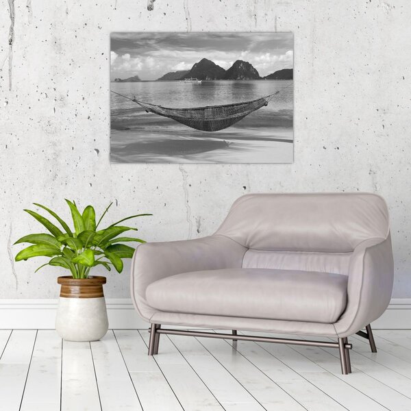 Slika - Viseća mreža na plaži (70x50 cm)
