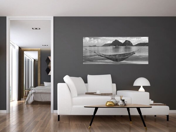 Slika - Viseća mreža na plaži (120x50 cm)