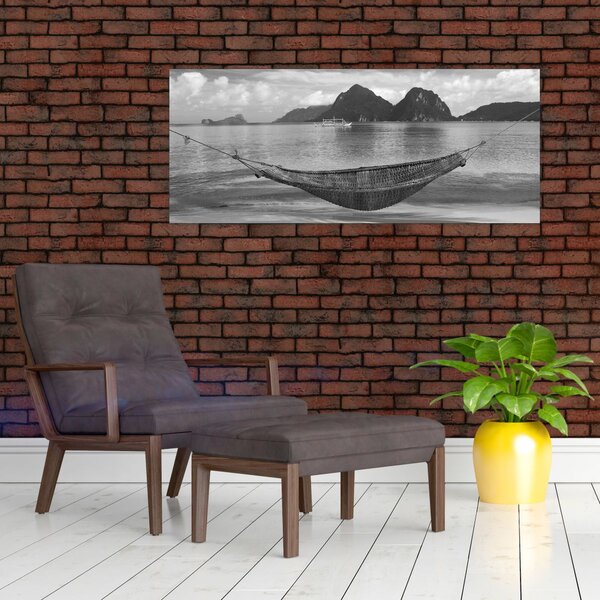 Slika - Viseća mreža na plaži (120x50 cm)