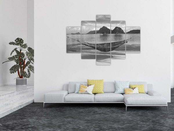 Slika - Viseća mreža na plaži (150x105 cm)