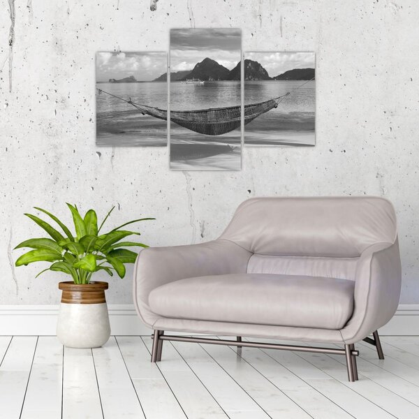 Slika - Viseća mreža na plaži (90x60 cm)