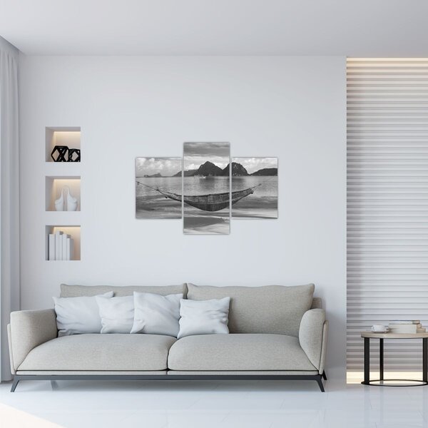 Slika - Viseća mreža na plaži (90x60 cm)