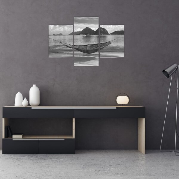 Slika - Viseća mreža na plaži (90x60 cm)