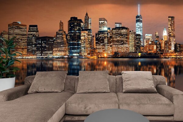 Fototapeta odsjaj Manhattana u vodi